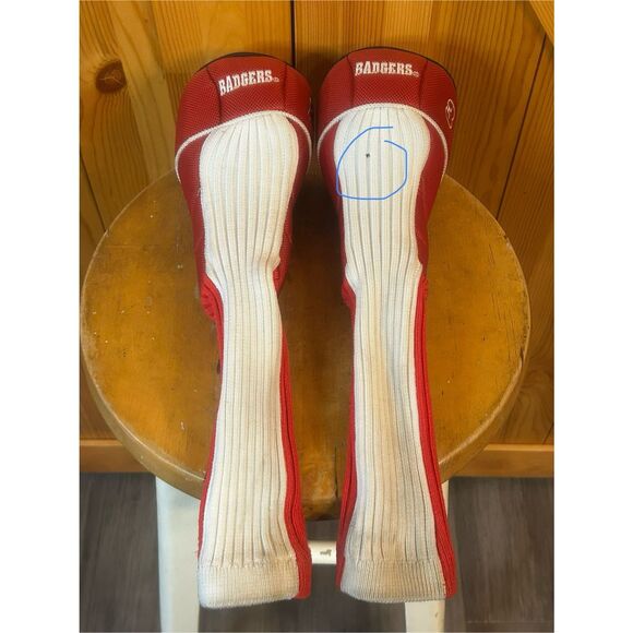 WISCONSIN BADGERS X & 3 Fairway Hybrid Driver Golf Head Covers (5572) - Picture 6 of 8